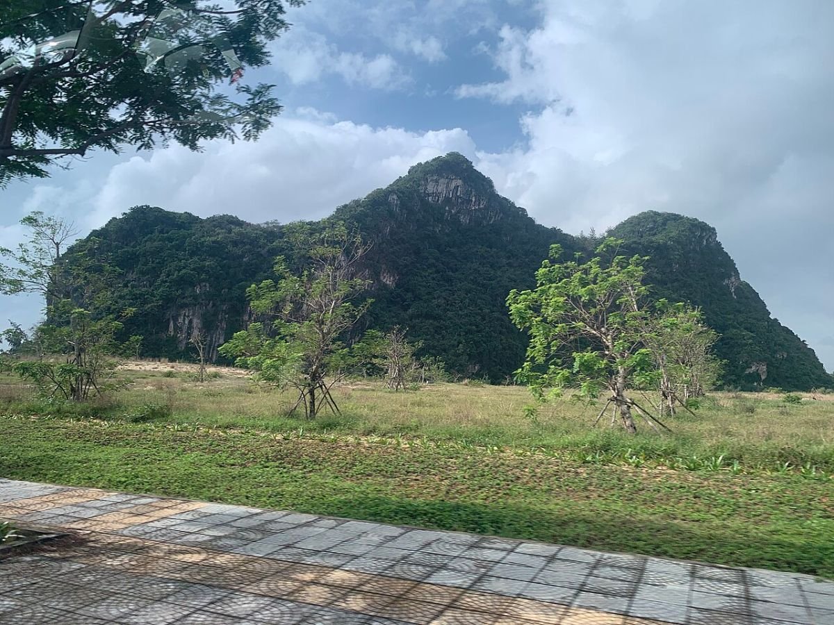 Marble Mountains and palm trees