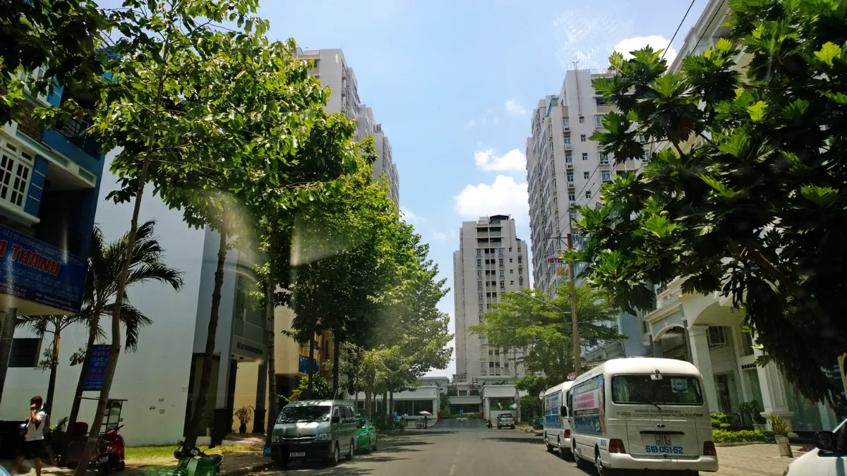 Residential street in Phu My Hung, former District 7