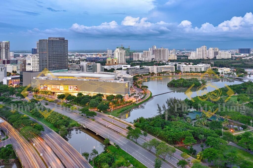 Nguyen Van Linh Boulevard in Phu My Hung, near Triton Crown