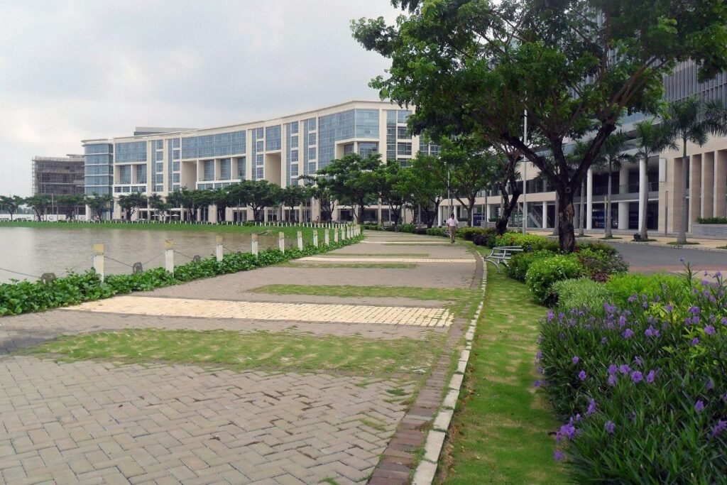 Phu My Hung city centre near Crescent Lake and Triton Crown