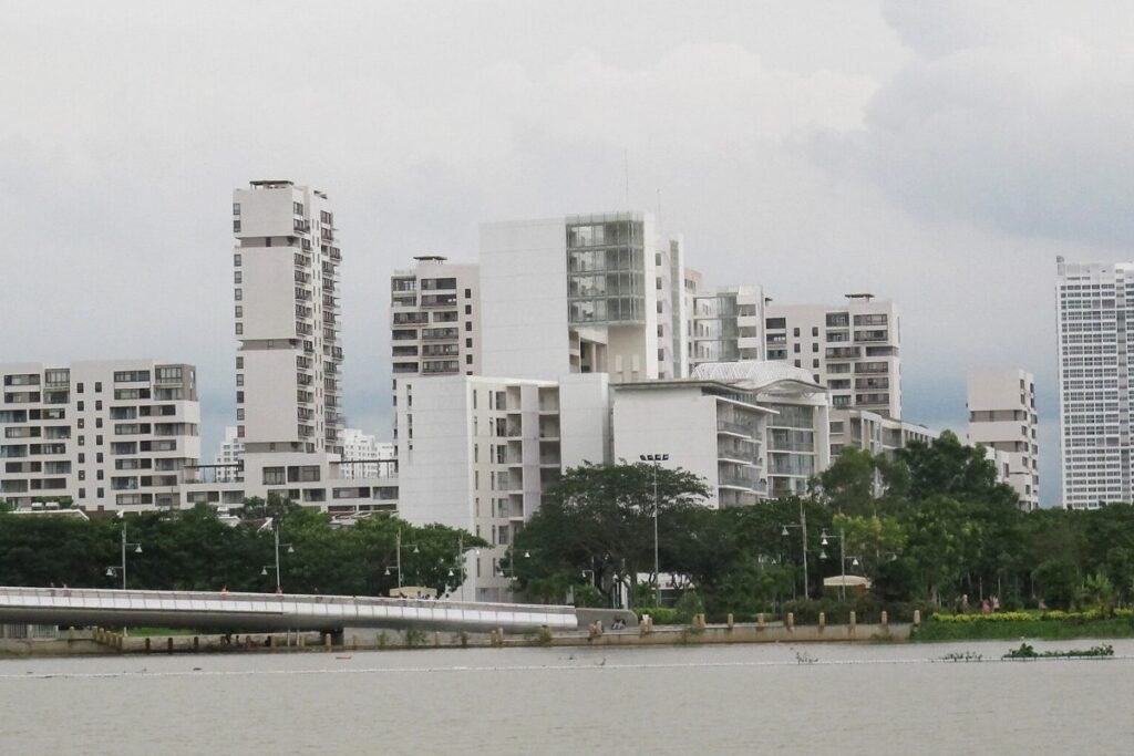 The Phu My Hung urban area around Crescent Lake