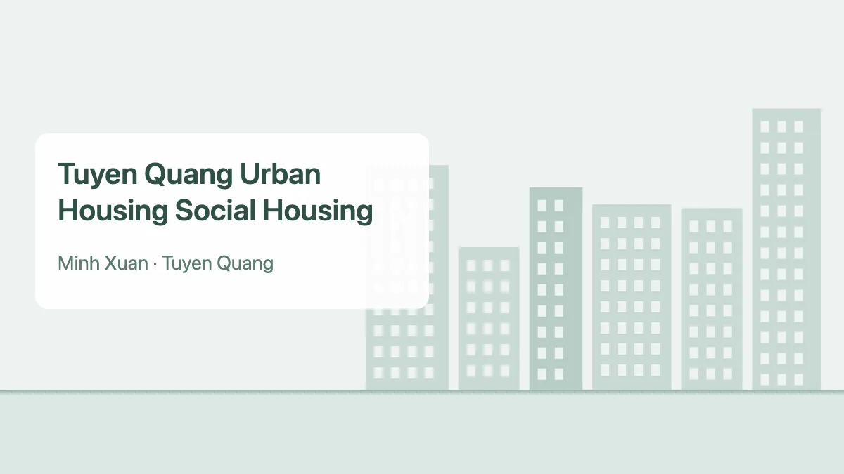 Tuyen Quang social housing – apartment project in Tuyen Quang (illustration)