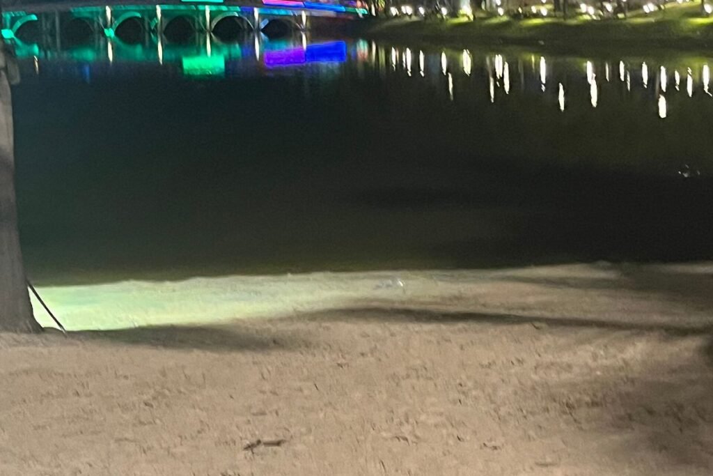 Evening at the Light Park inside Vinhomes Grand Park, Thu Duc