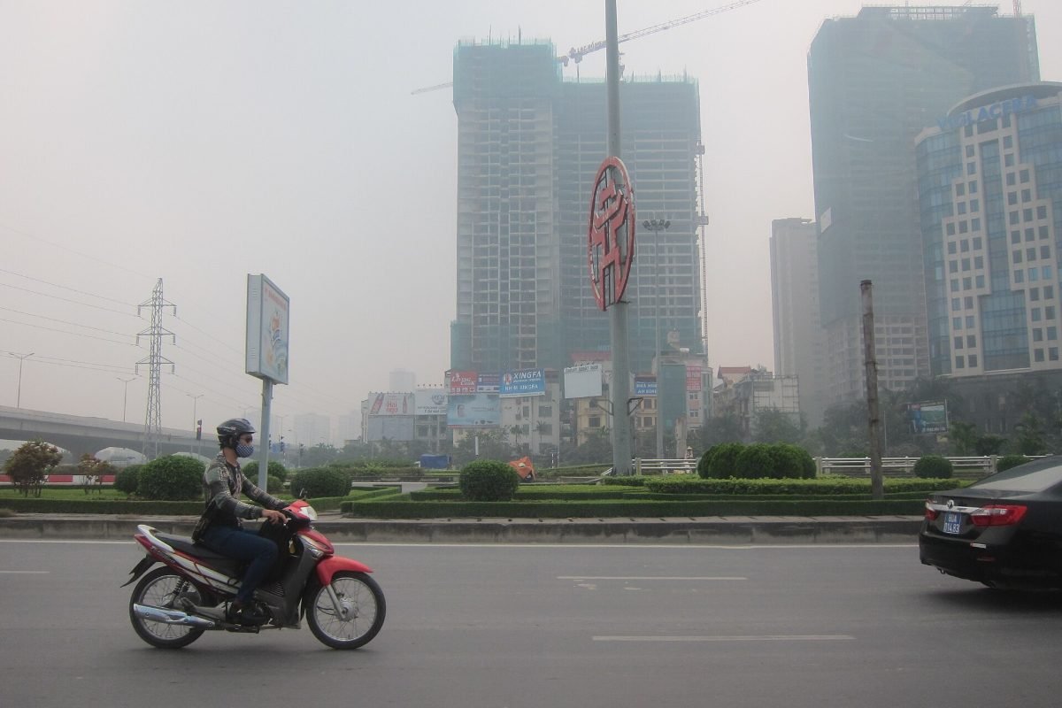 West Hanoi around Vinhomes Smart City, where this 2-bedroom apartment is for rent