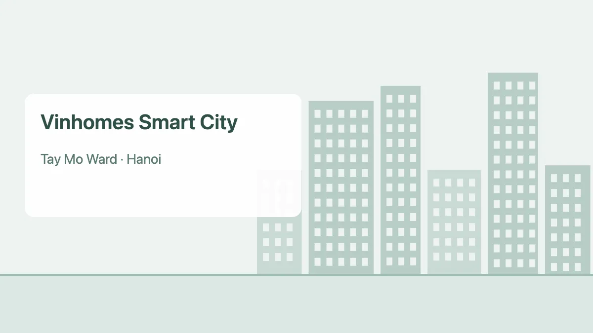 Vinhomes Smart City – apartment project in Hanoi (illustration)