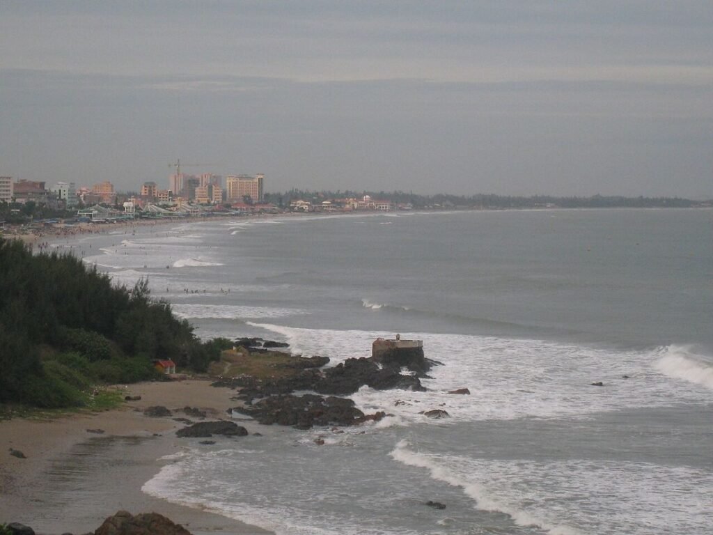 Back Beach coastline in Vung Tau
