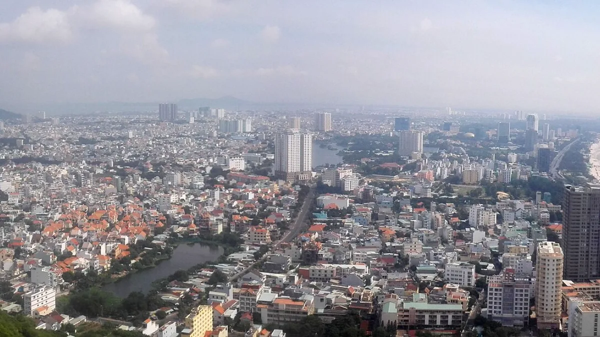 Central Vung Tau seen from Small Mountain, near Vung Tau Melody