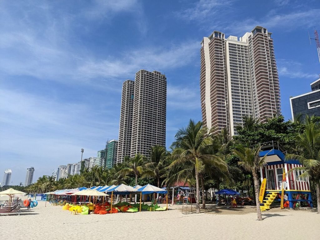High-rise towers near the Da Nang beach