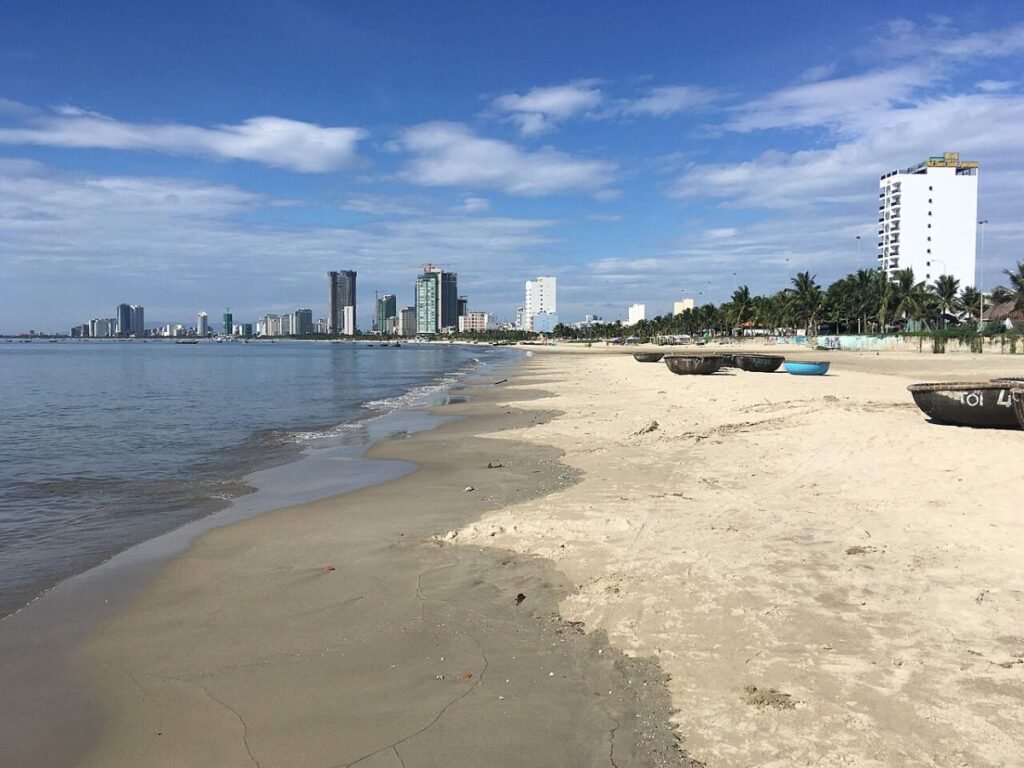 City skyline from the beach in Da Nang